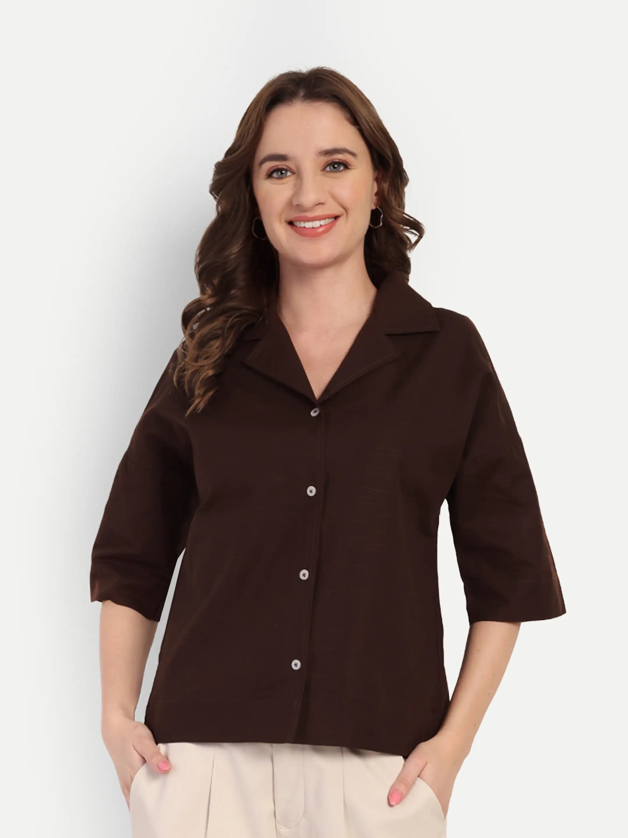 female model ecommerce photography Western Wear Formal Shirt